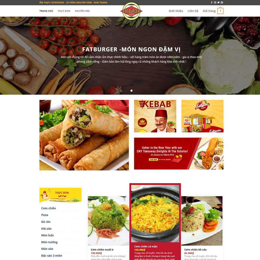 Mẫu website nhà hàng