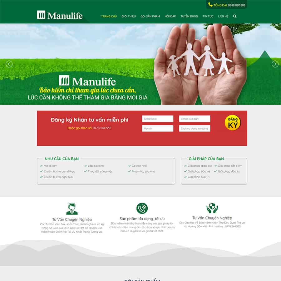 Mẫu website bảo hiểm 02