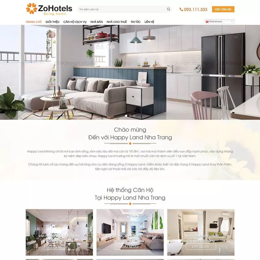 Mẫu website bất động sản 11