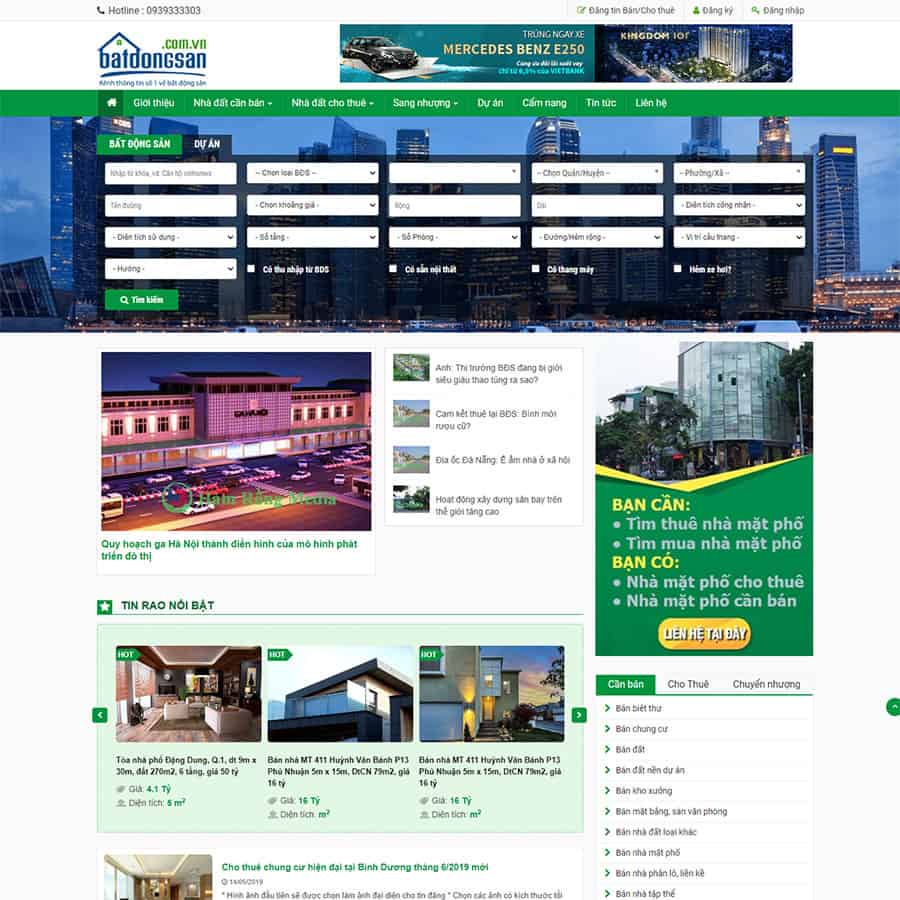 Mẫu website bất động sản 19