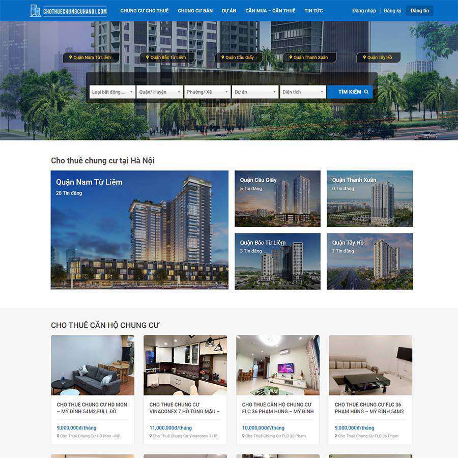 Mẫu website bất động sản 29