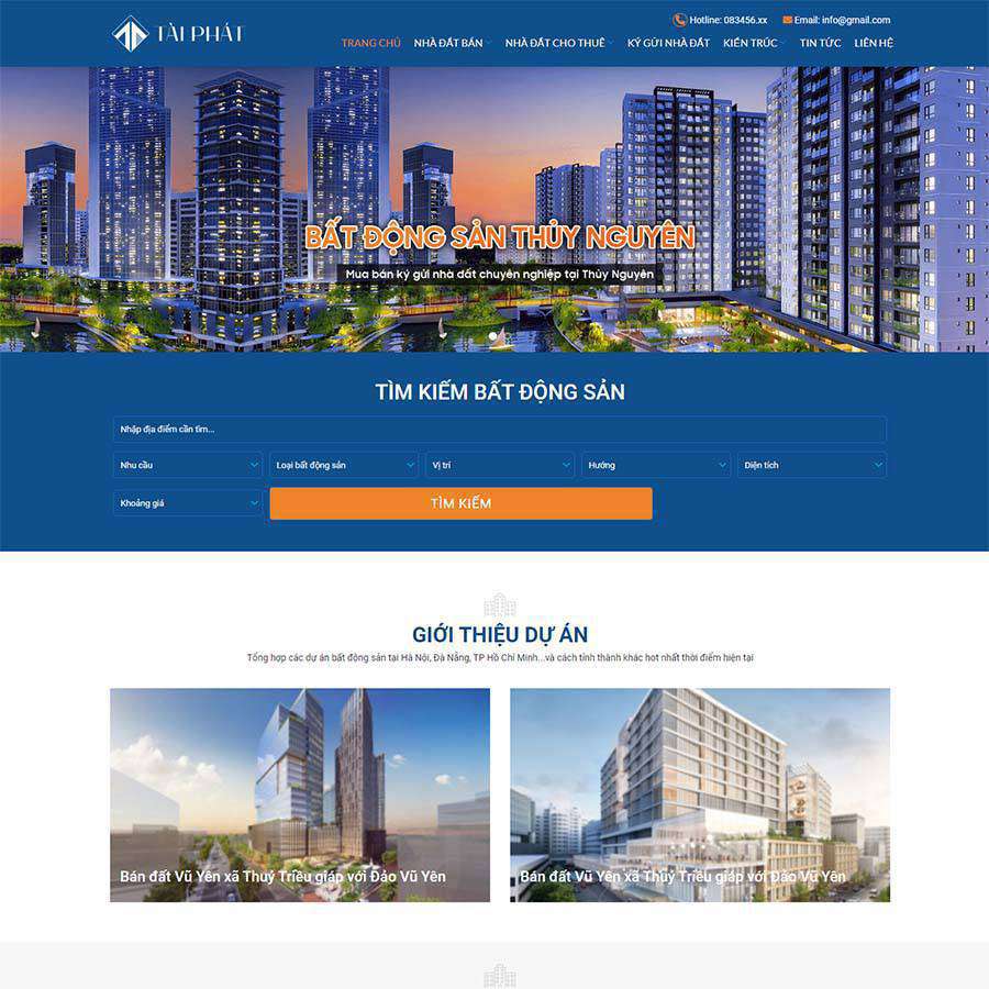 Mẫu website bất động sản 30