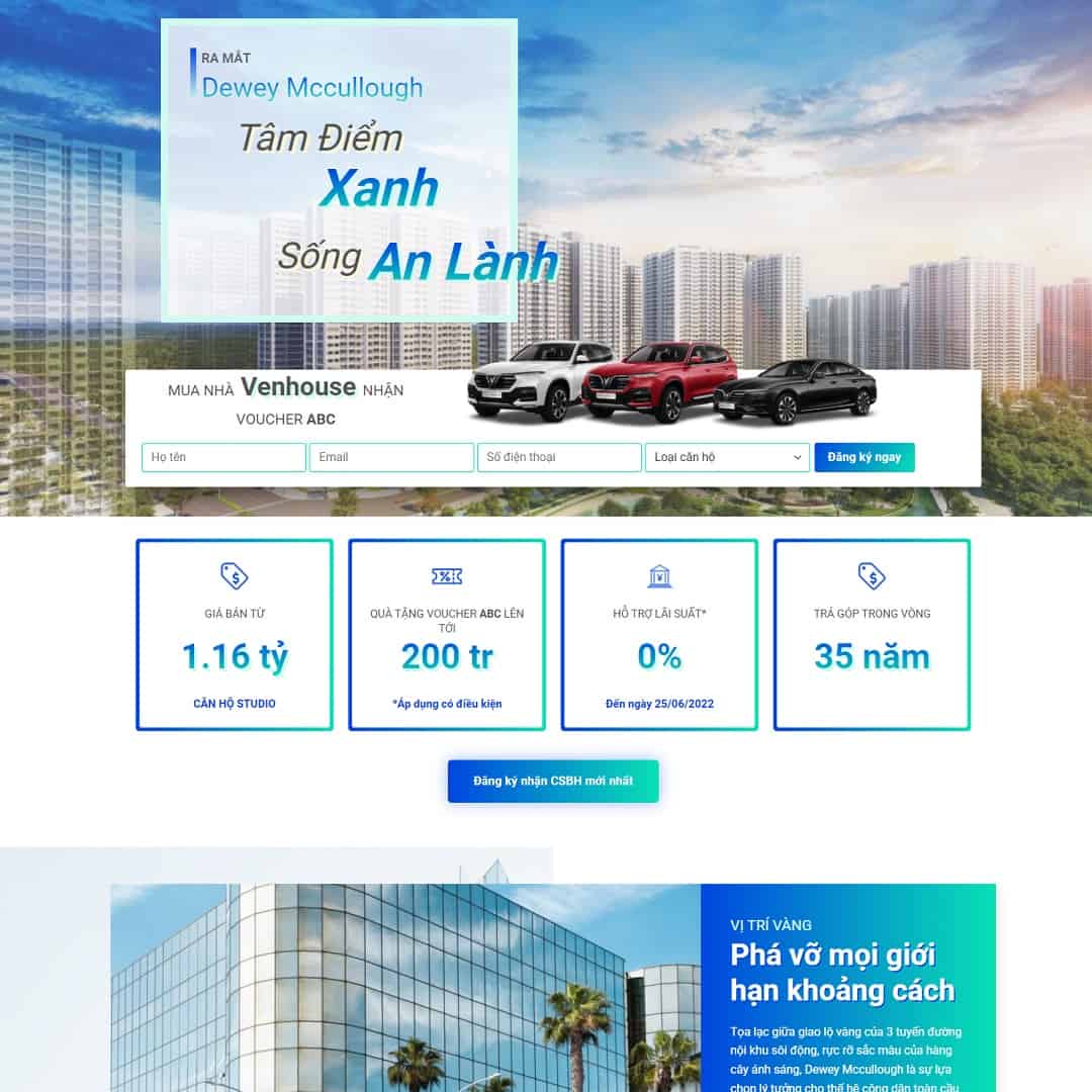 Mẫu website Landing page bất động sản 10