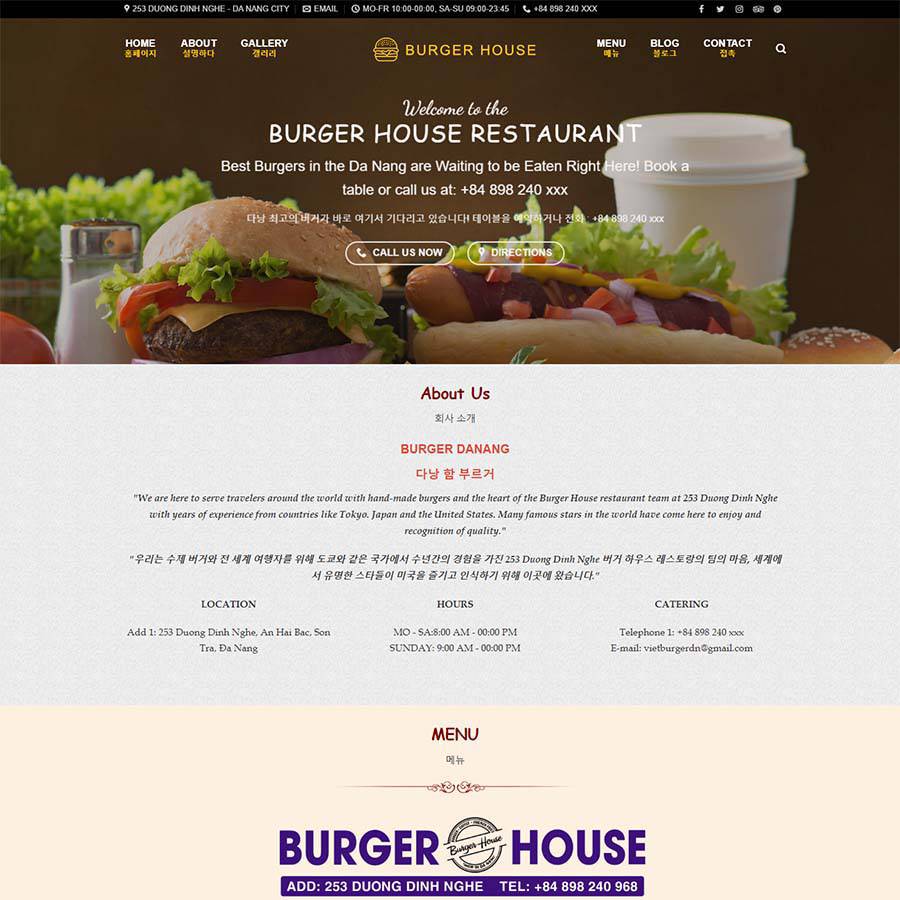 Mẫu website bán bánh mỳ