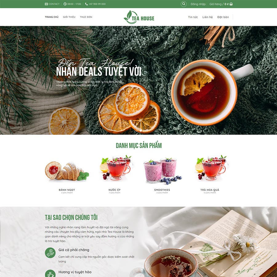 Mẫu website bán cafe 05