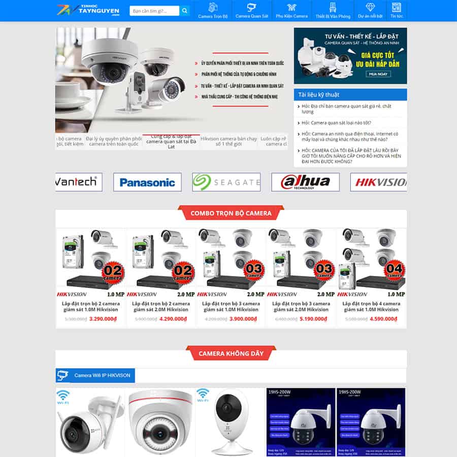 Mẫu website Shop bán camera 03