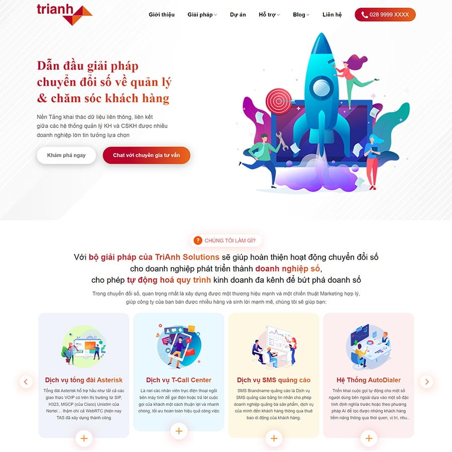 Mẫu website dịch vụ chuyển đổi số doanh nghiệp