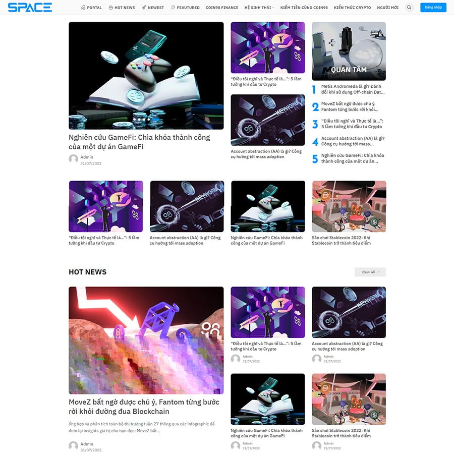 Mẫu website tin tức bitcoin, crypto 02