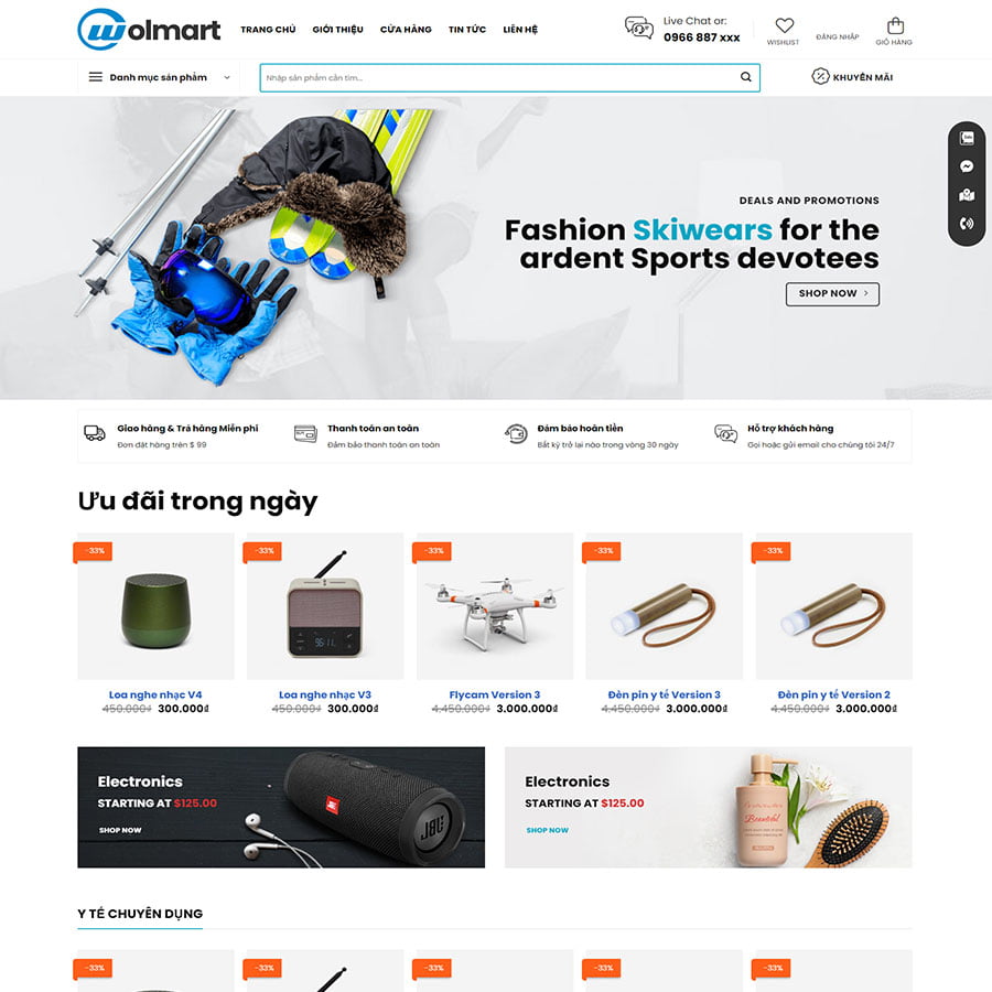 Mẫu website bán đồ công nghệ