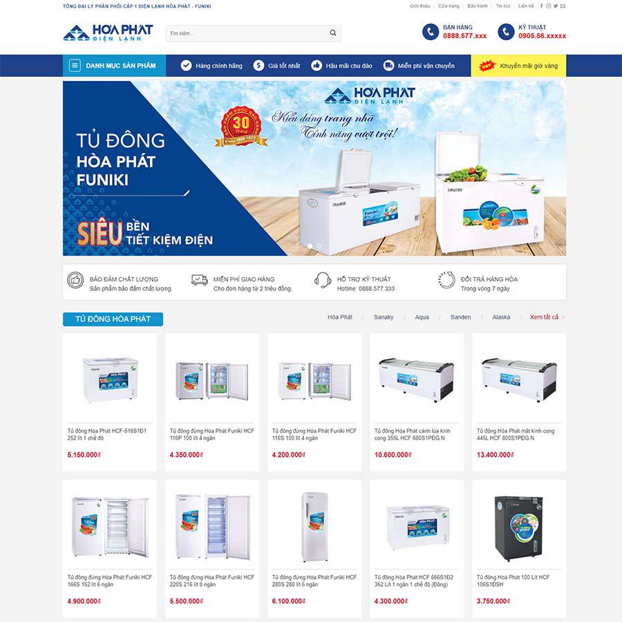 Mẫu website điện lạnh 03