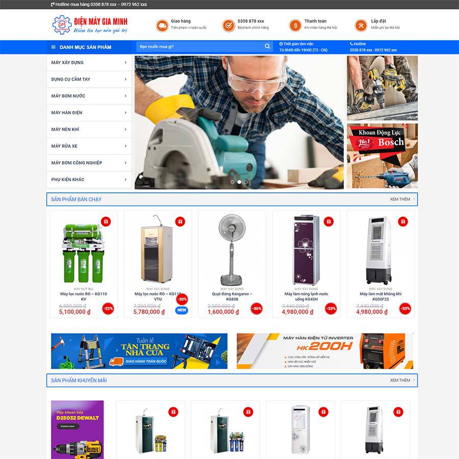 Mẫu website điện máy 06