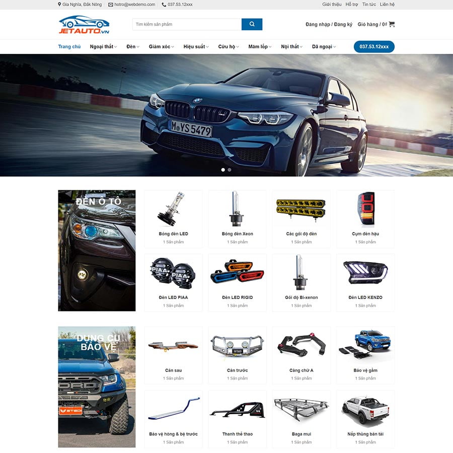 Mẫu website đồ chơi xe hơi 02