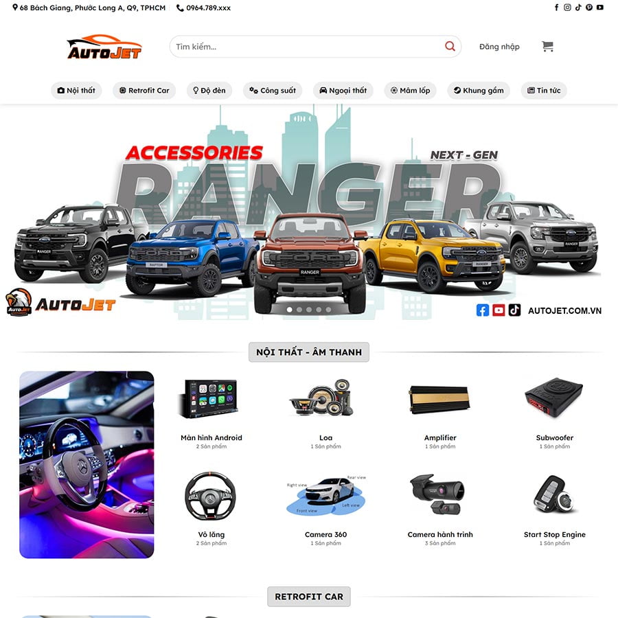 Mẫu website đồ chơi xe hơi 03