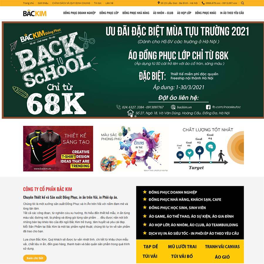 Mẫu website đồng phục 02