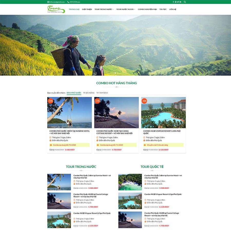 Mẫu website du lịch 12