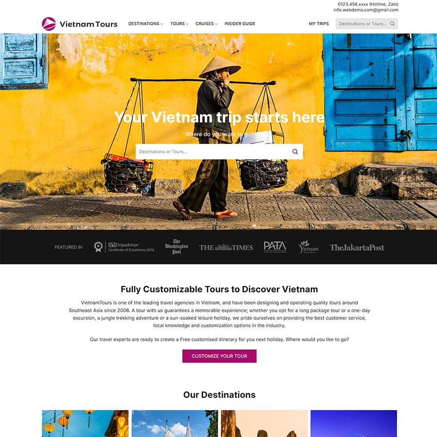 Mẫu website du lịch 18