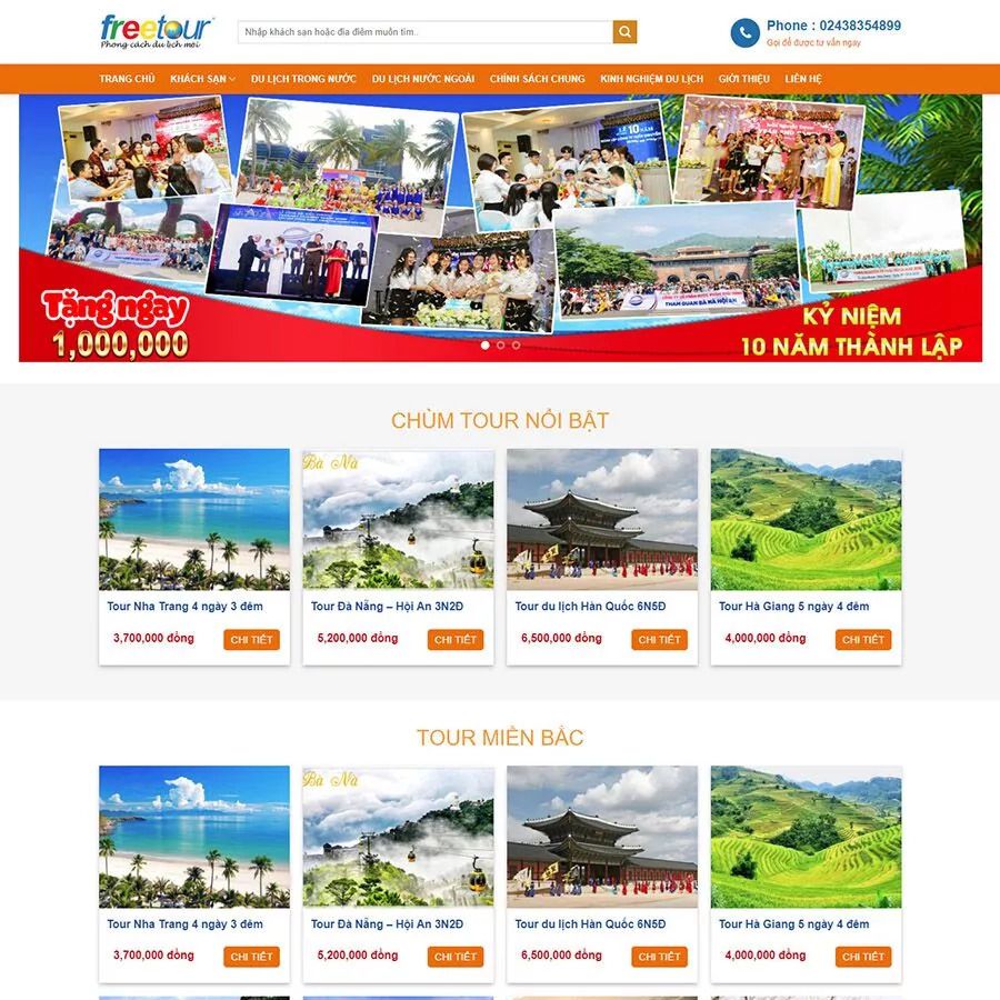 Mẫu website du lịch cao cấp 07
