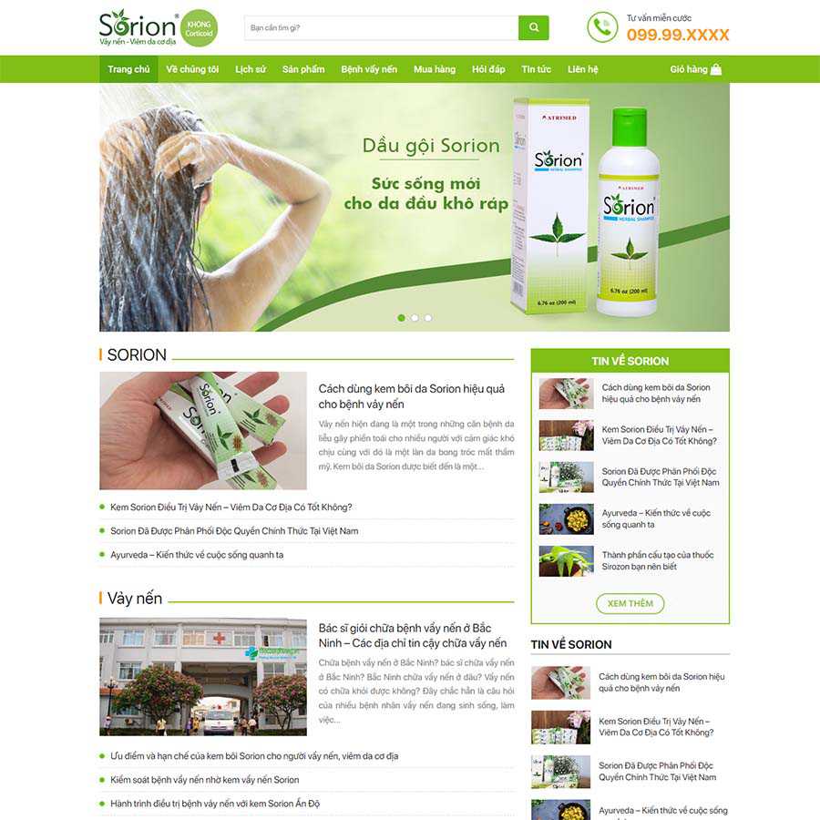 Mẫu website bán dược phẩm 04