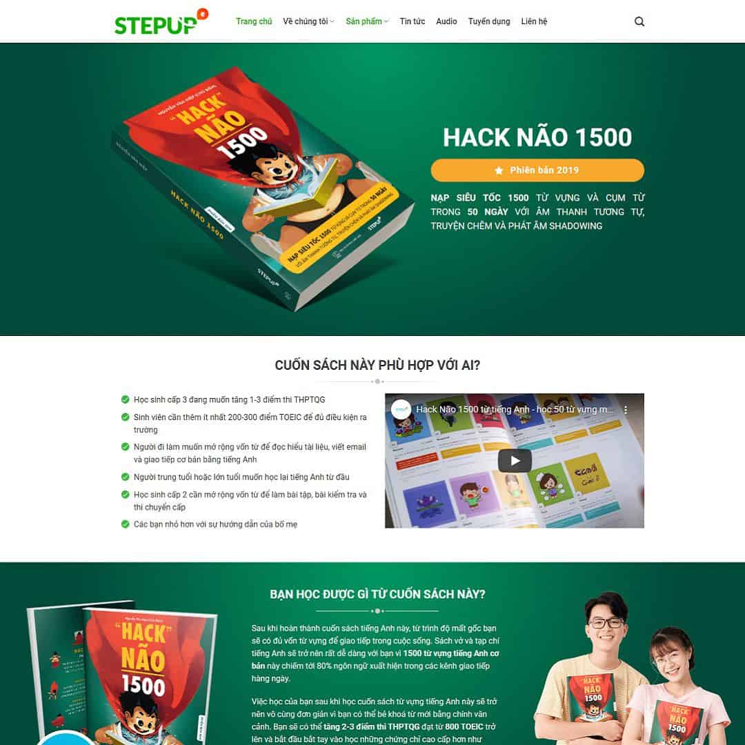 Mẫu website giới thiệu sách, bán sách