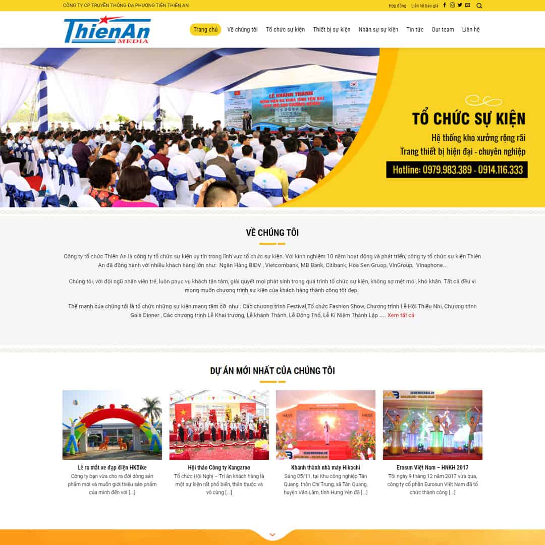 Mẫu website công ty tổ chức sự kiện 06