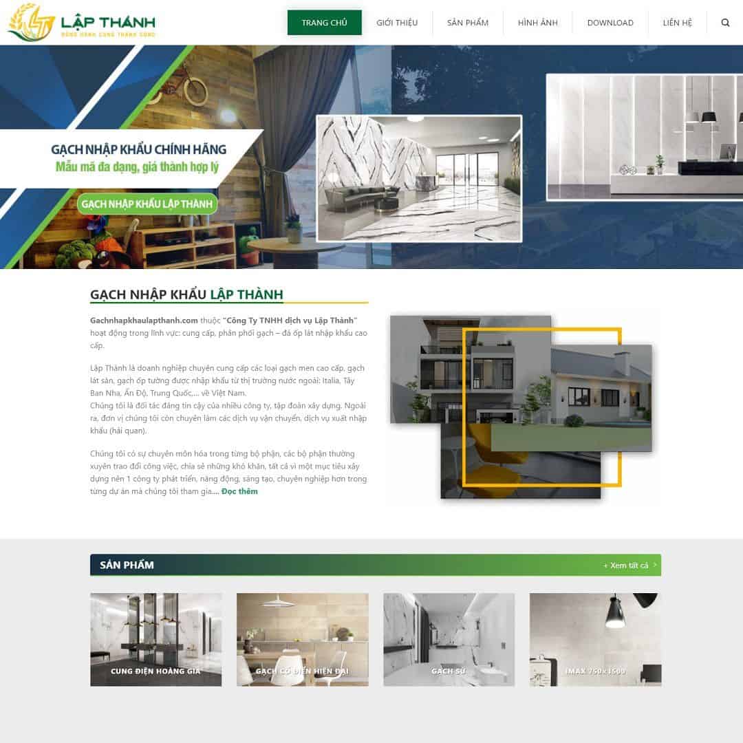 Mẫu website bán gạch nhập khẩu