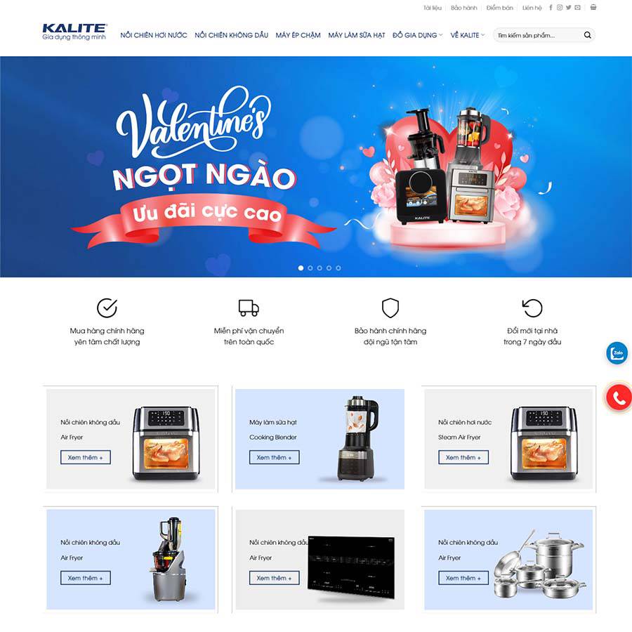 Mẫu website bán thiết bị gia dụng 02