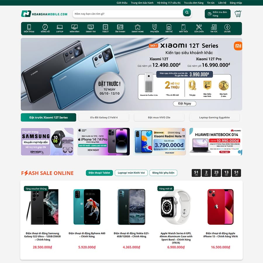 Mẫu website Hoàng Hà Mobile 02