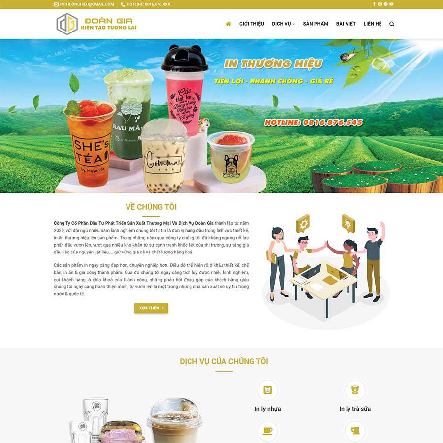 Mẫu website in ly nhựa