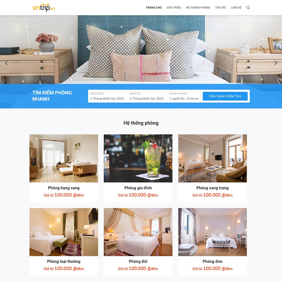 Mẫu website khách sạn 05
