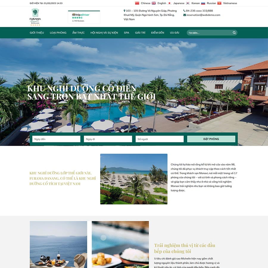 Mẫu website khách sạn 06
