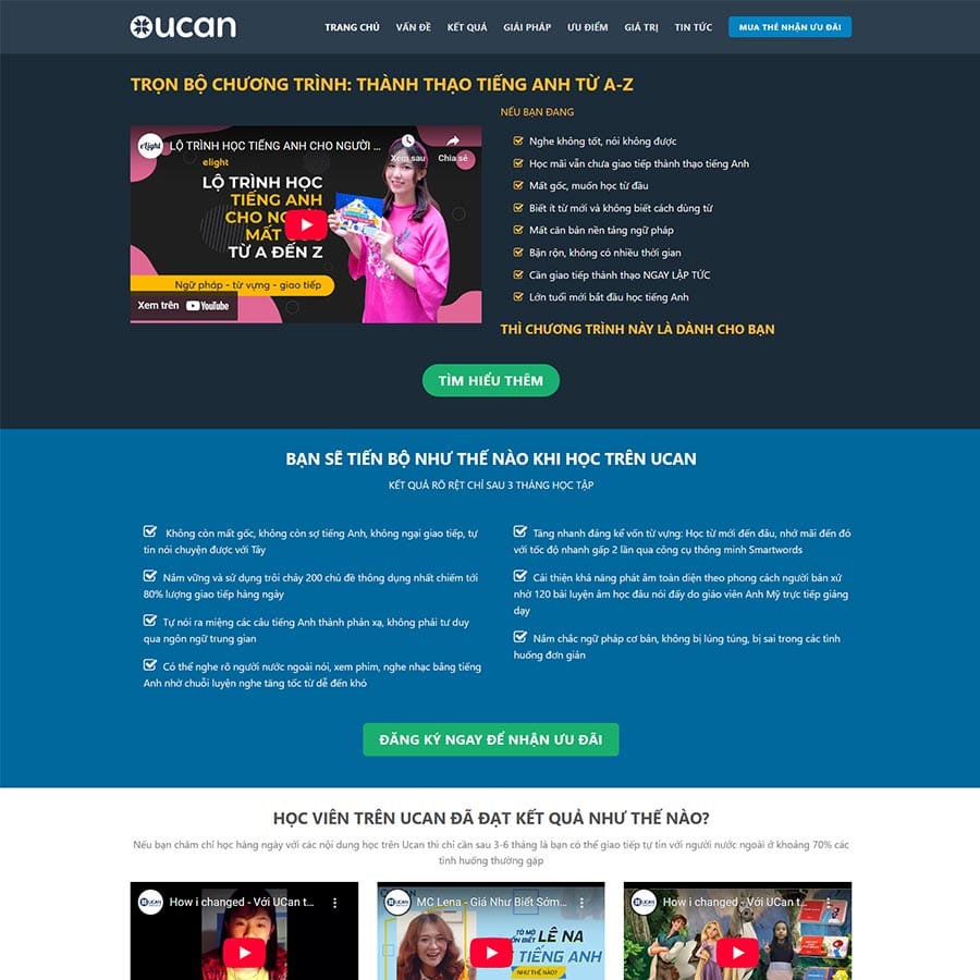 Mẫu website khóa học online 03