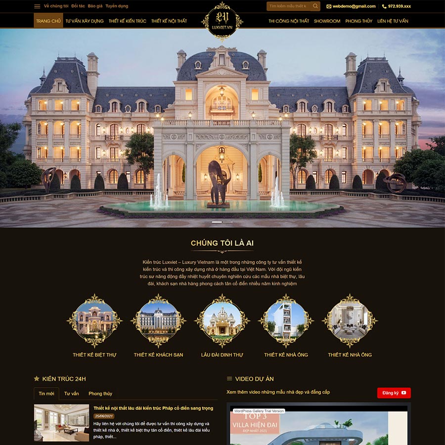 Mẫu website kiến trúc 06