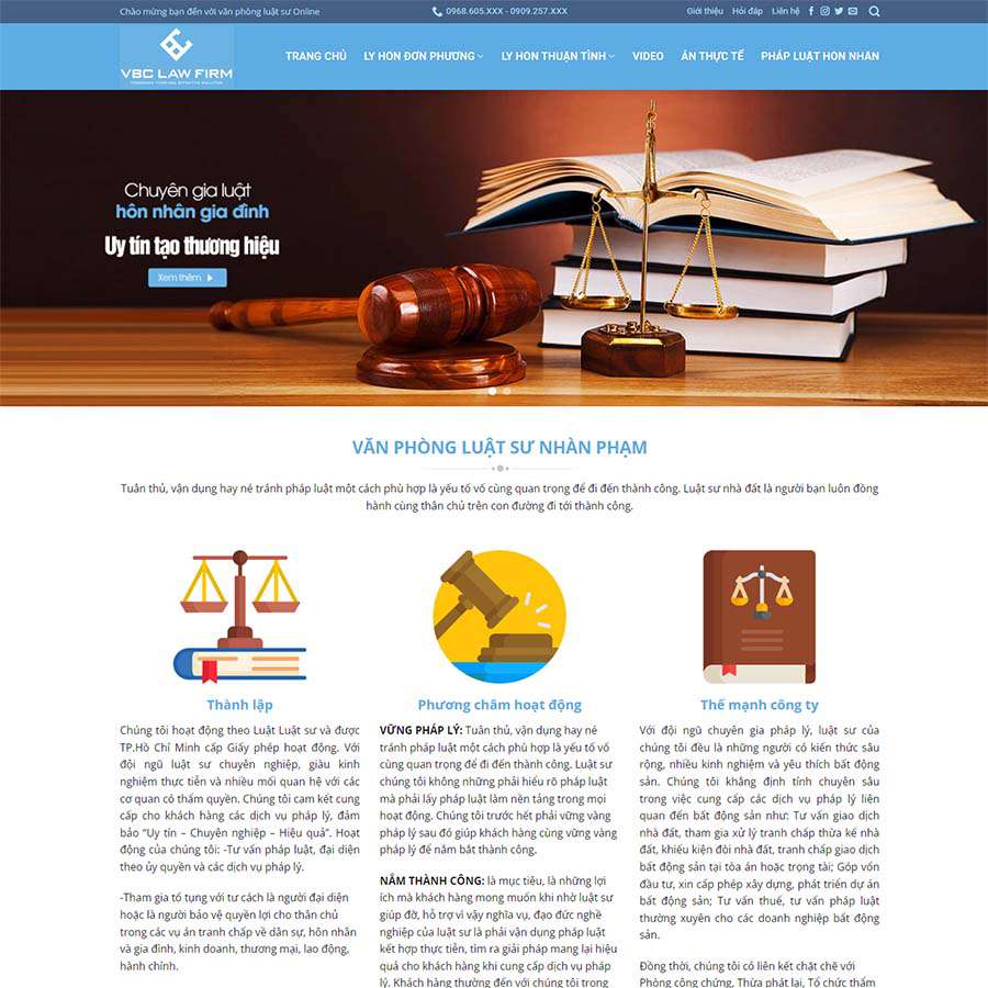 Mẫu website công ty Luật 03