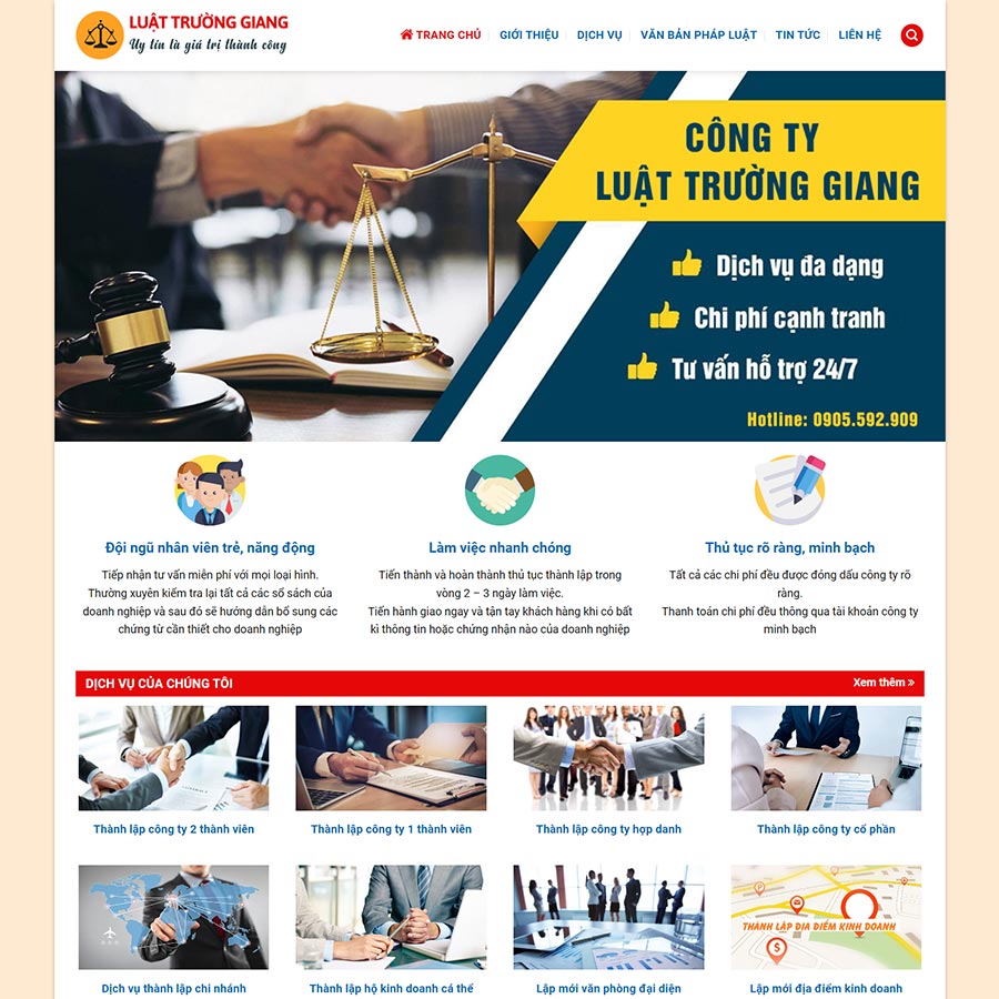 Mẫu website công ty Luật 06