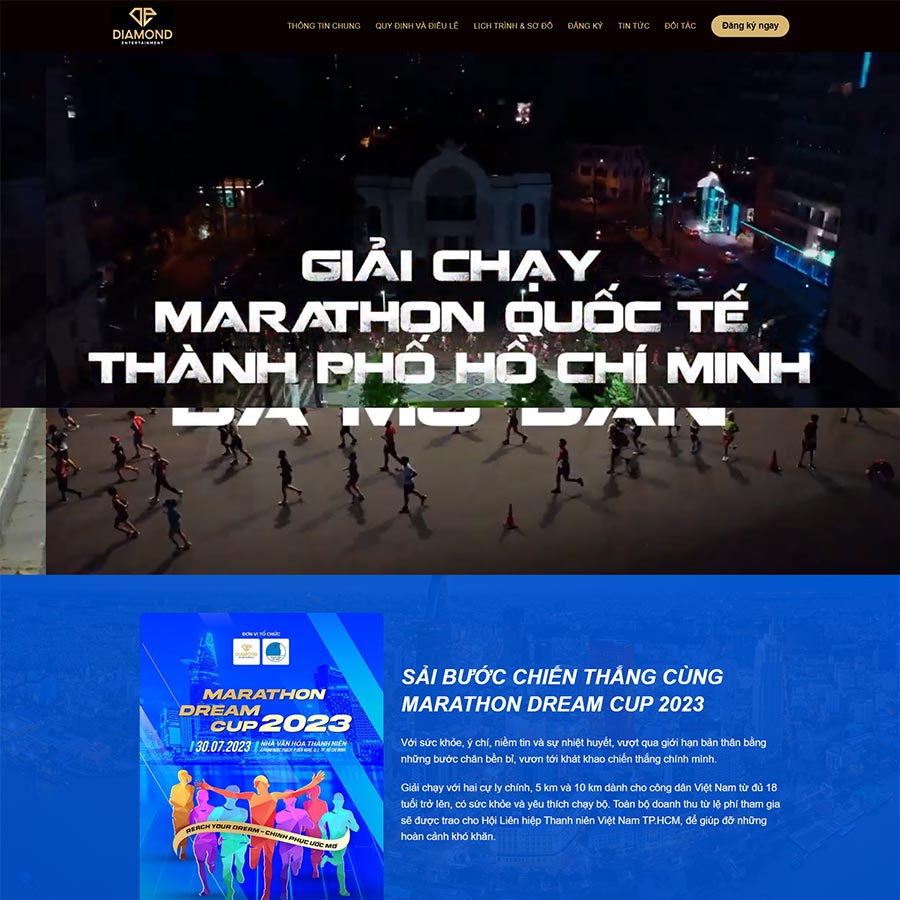 Mẫu website giải chạy bộ