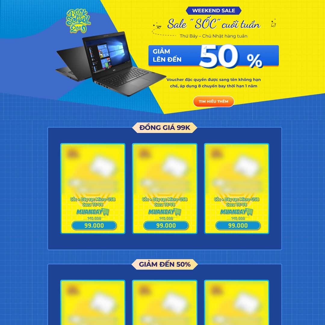 Mẫu website landing page bán máy tính, laptop