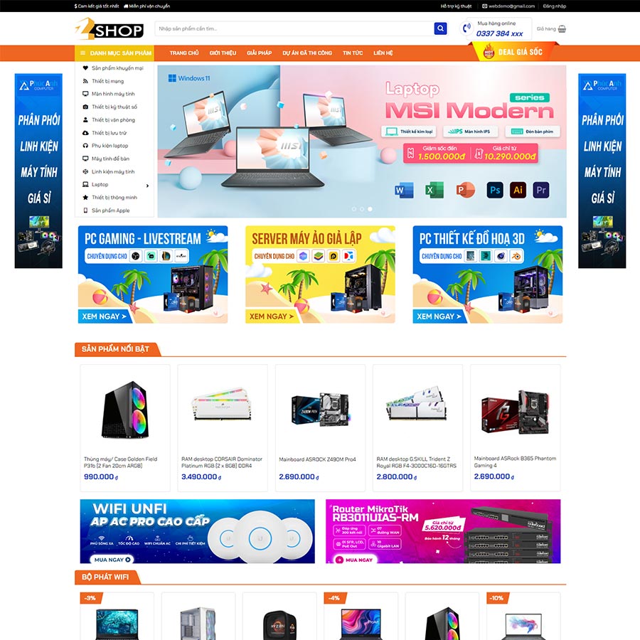 Mẫu website bán máy tính 06
