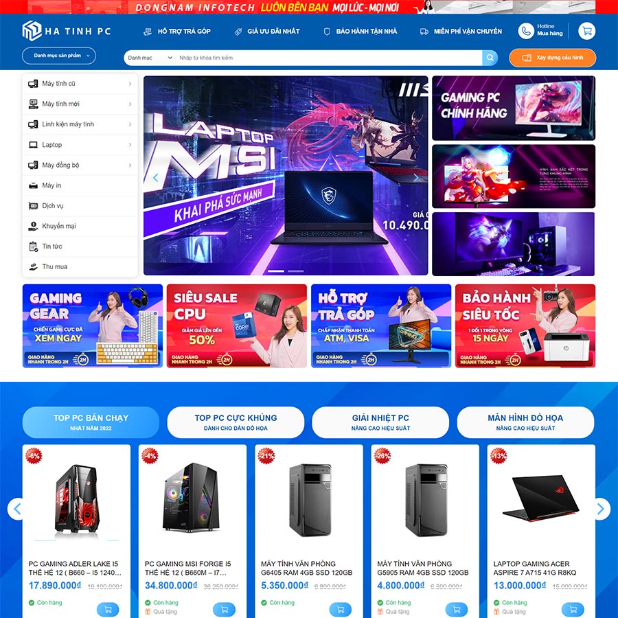 Mẫu website bán máy tính 07