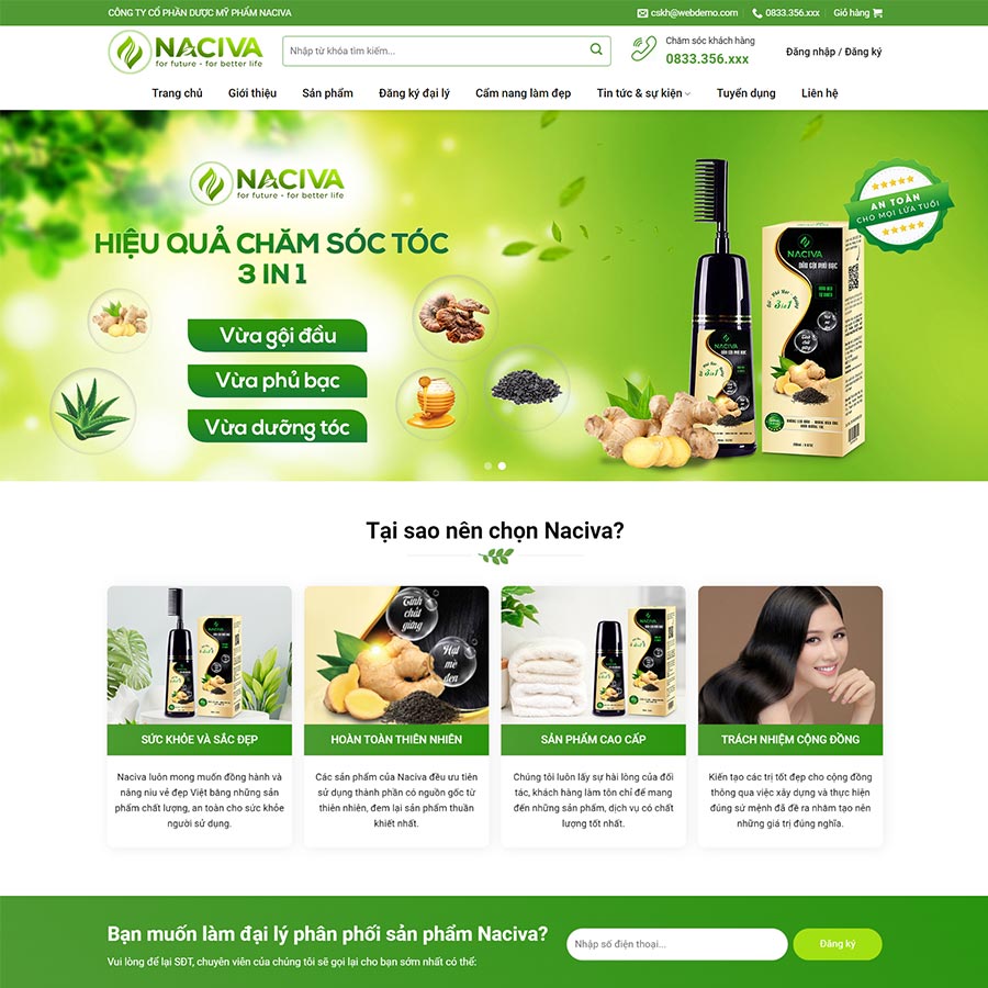 Mẫu website mỹ phẩm 13