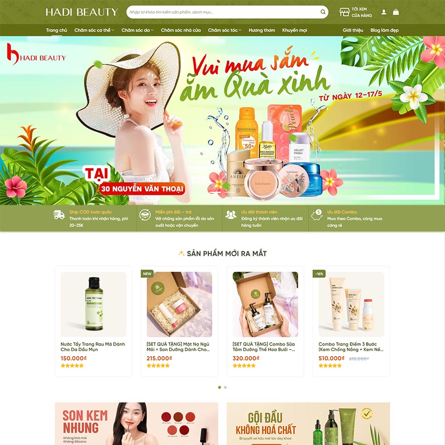 Mẫu website mỹ phẩm 20