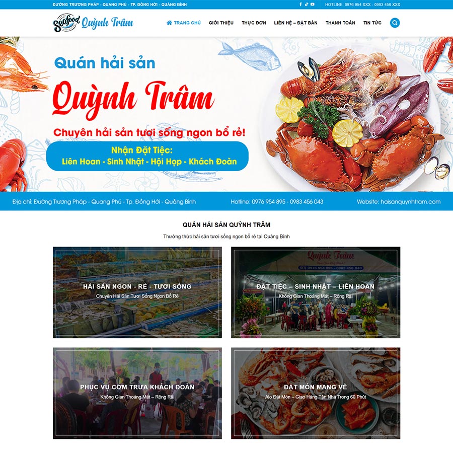 Mẫu website nhà hàng 03