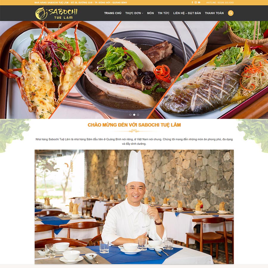 Mẫu website nhà hàng 04