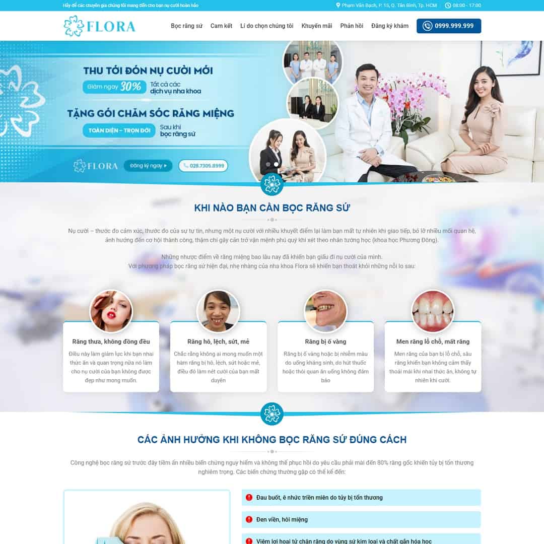 Mẫu website lading page nha khoa 02