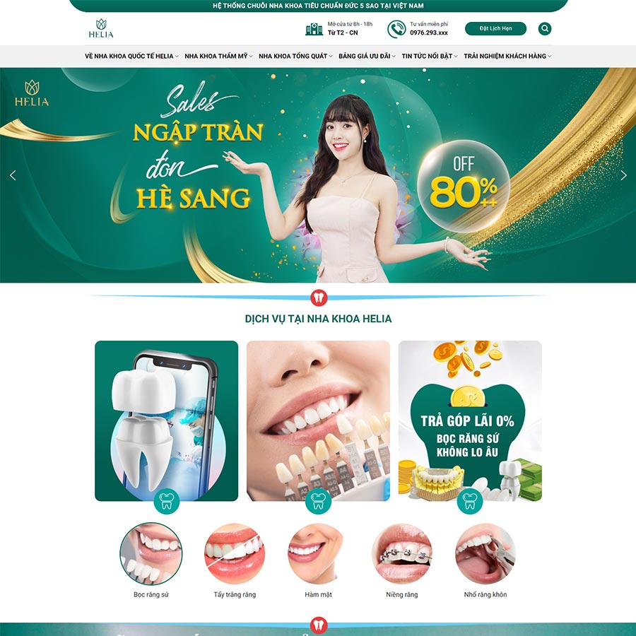 Mẫu website dịch vụ Nha Khoa 05