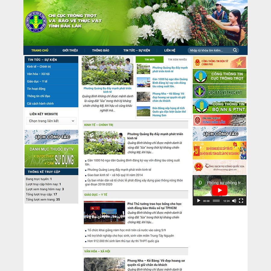 Mẫu website cơ quan nhà nước