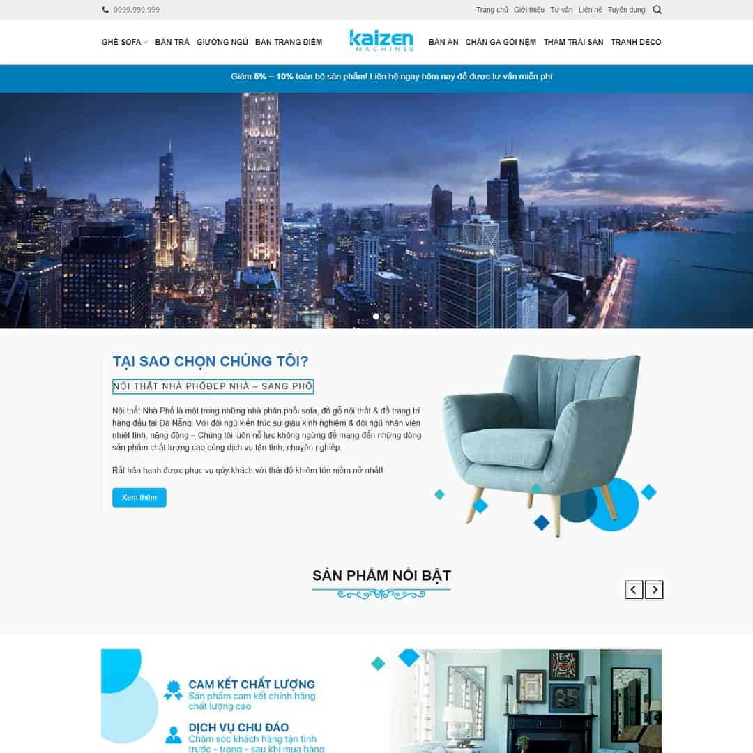 Mẫu website nội thất 11