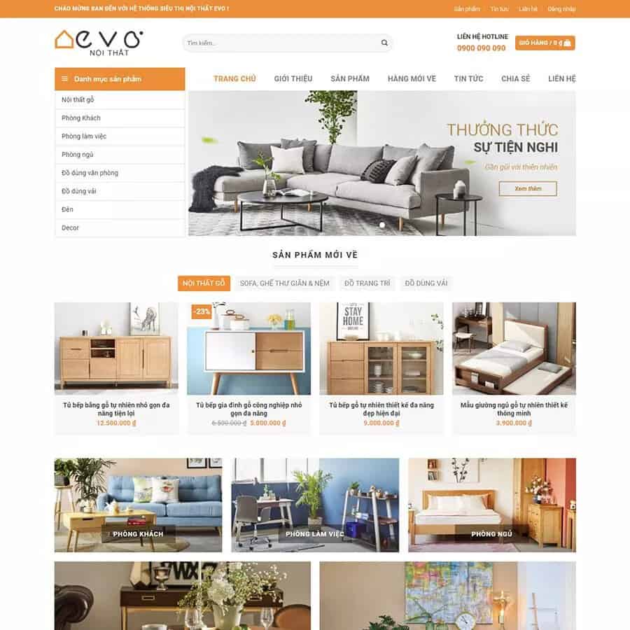 Mẫu website nội thất 15