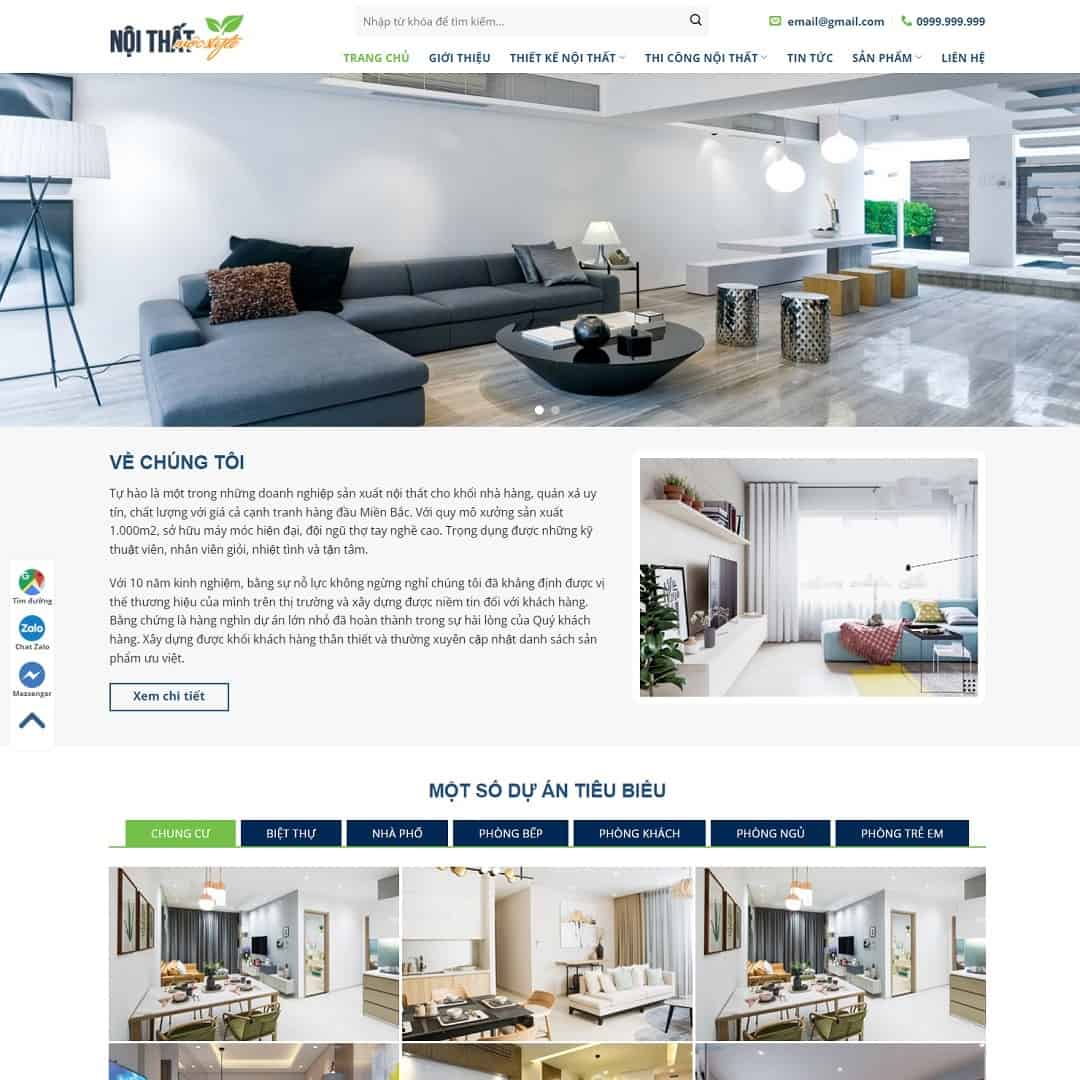 Mẫu website nội thất 22