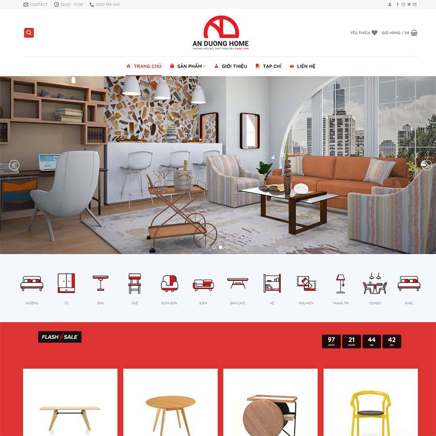 Mẫu website nội thất 25