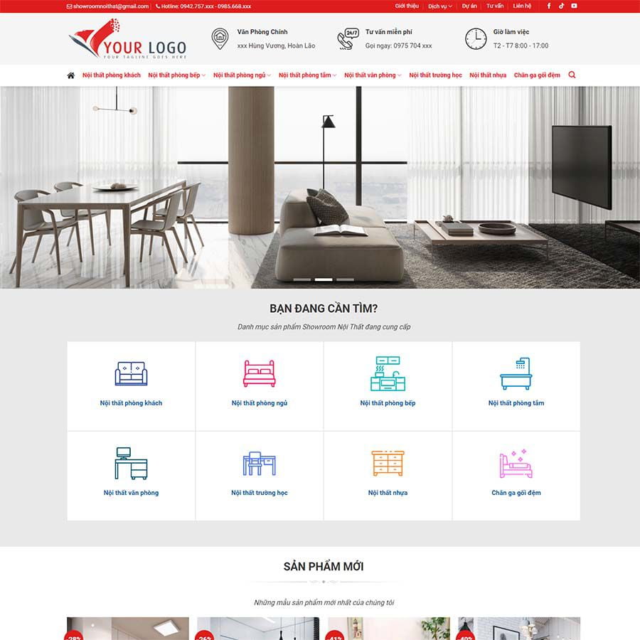 Mẫu website nội thất 27